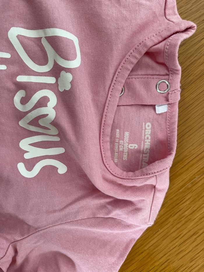 T-shirt manches longues neuf fille Orchestra taille 6 mois - photo numéro 3