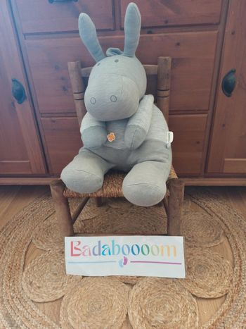 peluche Paco âne gris noukie' s coton bio tbe