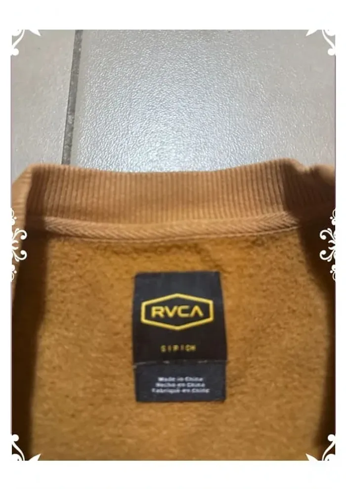 Sweat-shirt camel RVCA – Taille S - photo numéro 6