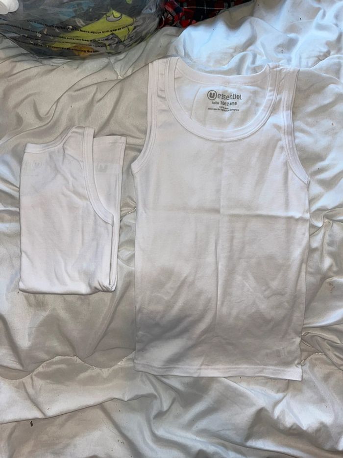 2 débardeur blanc 12 ans