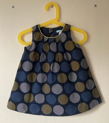 robe sans manche imprimé rond bébé 12 mois