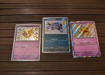 Lot de 3 cartes Shiny Pokemon - Pâtachiot, Grondogue & Toutombe