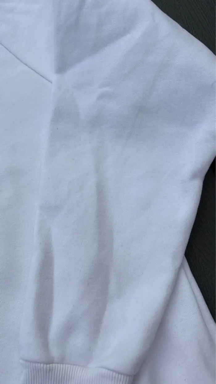 Pull long à capuche blanc puma taille XS - photo numéro 2