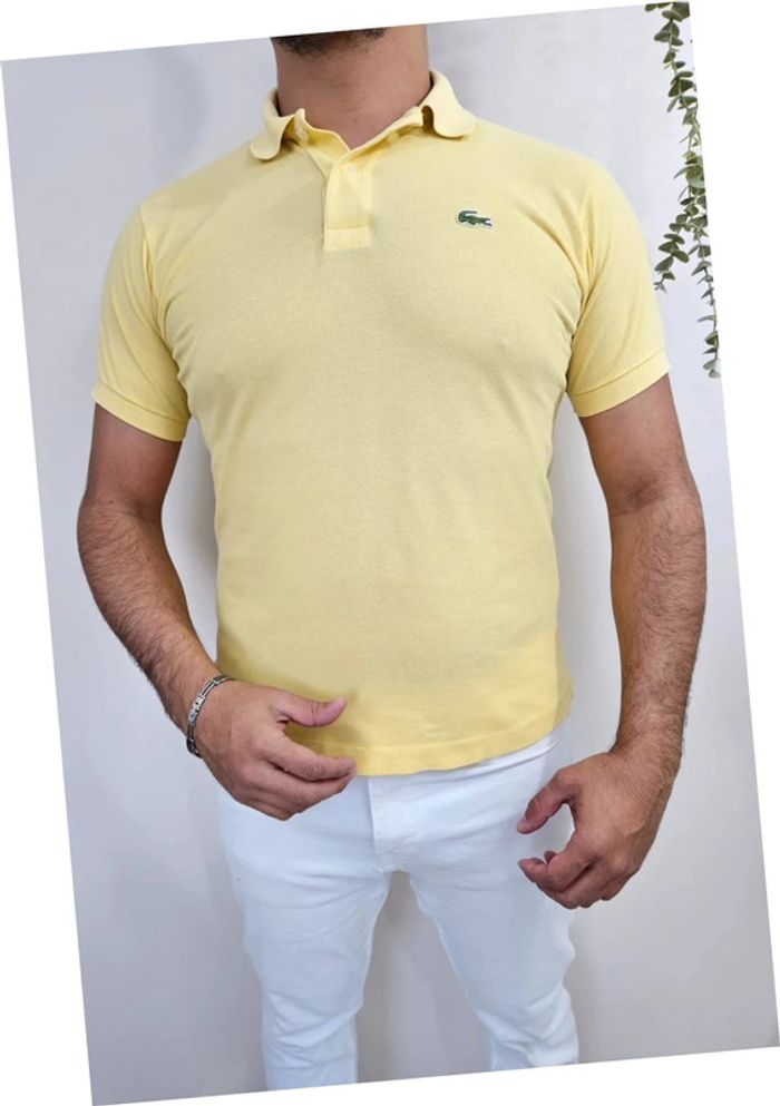 Polo Lacoste vintage Devanlay jaune taille M