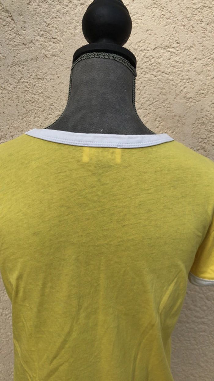 Jennyfer t shirt jaune et blanc taille S - photo numéro 4