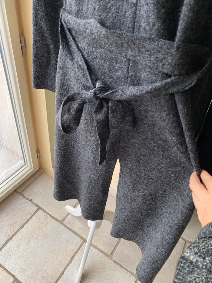 Manteau long gris laine bouillie Promod 40 - photo numéro 5