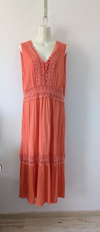 Robe longue avec broderie - Blancheporte - taille 4
