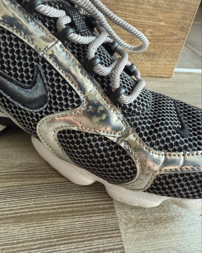 Stussy X Nike Air Zoom Spiridon Cage 2 pure Platinium - photo numéro 5