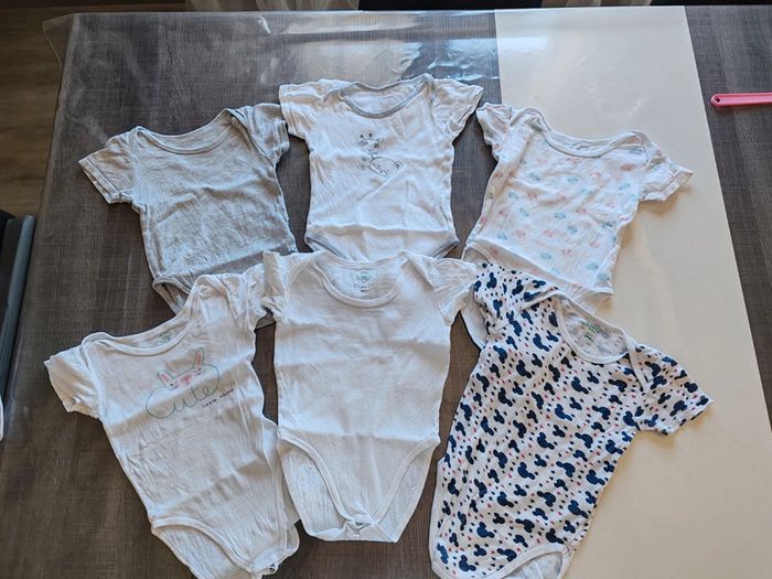 Lot de 6 bodies manches courtes