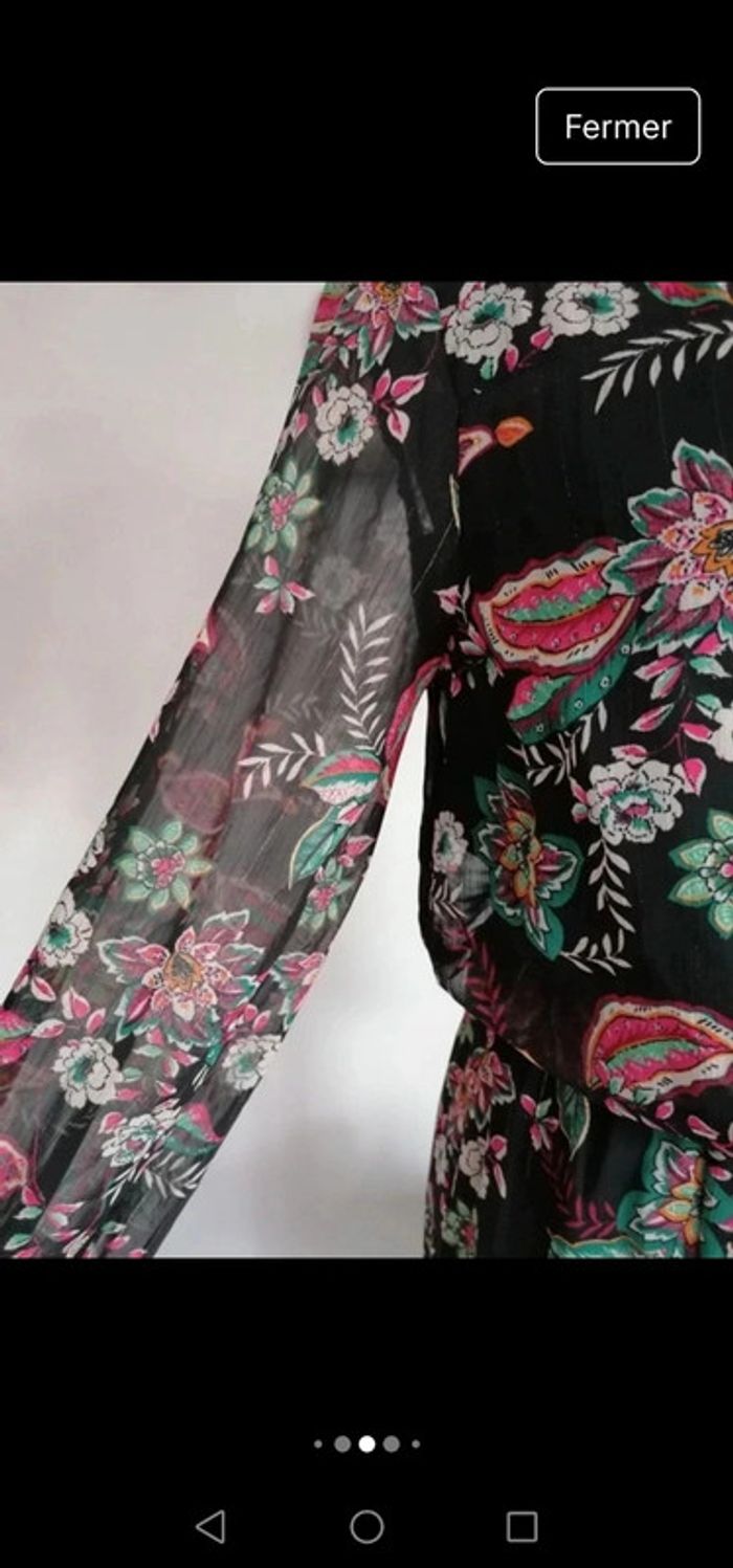 Robe longue motif fleurs Bréal taille 38 - photo numéro 8