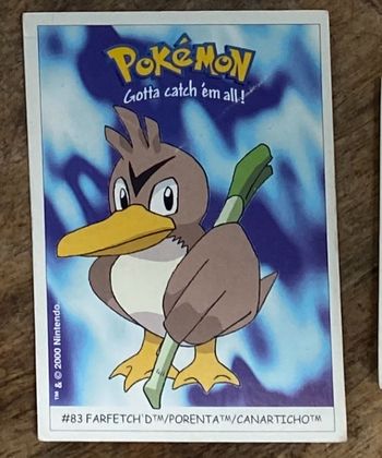 Pokémon Sticker Dunkin Boomer - Gotta catch'em all n° 83 - FARFETCH'DTM/PORENTATM/CANARTICHOTM