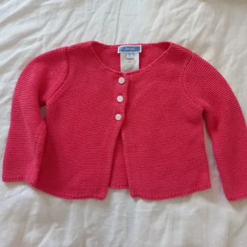 6 mois - Gilet en maille Jacadi rose TBE