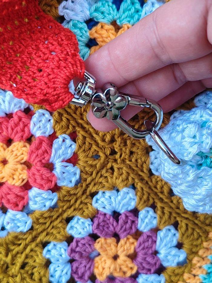 Sac besace - en crochet granny square - photo numéro 6