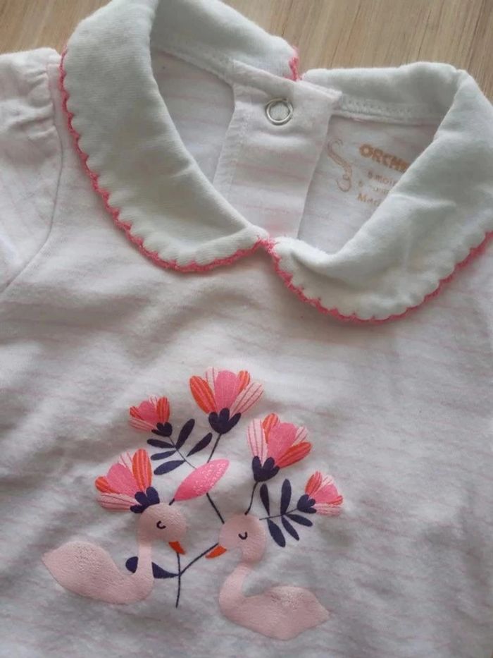 Body bébé fille, taille 6 mois, marque Orchestra.