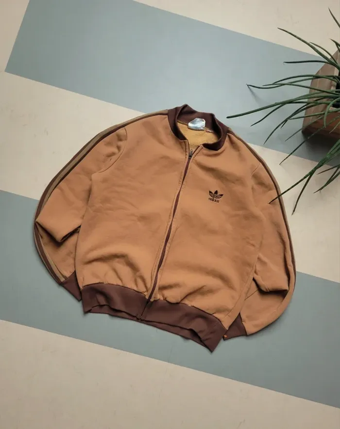 Veste firebird adidas vintage 70' camel marron XS