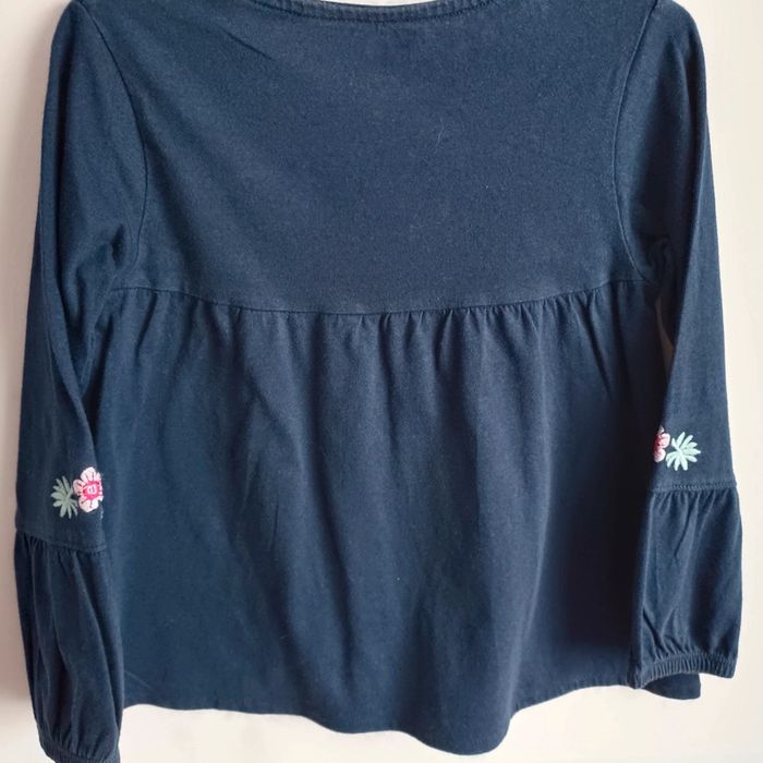 Haut manches longues LCDP fille bleu marine fleuri en 5 ans - photo numéro 8