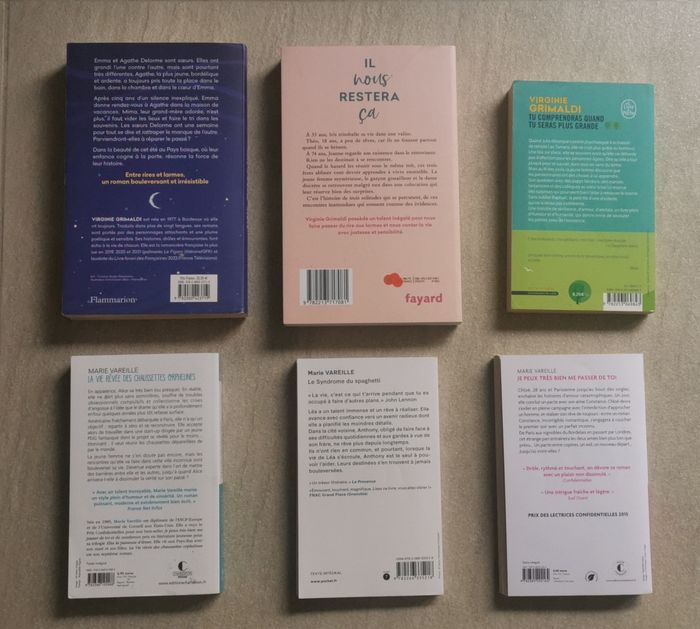 6 romans de Virginie Grimaldi et Marie Vareille - photo numéro 2
