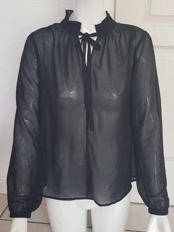 Blouse transparente noir