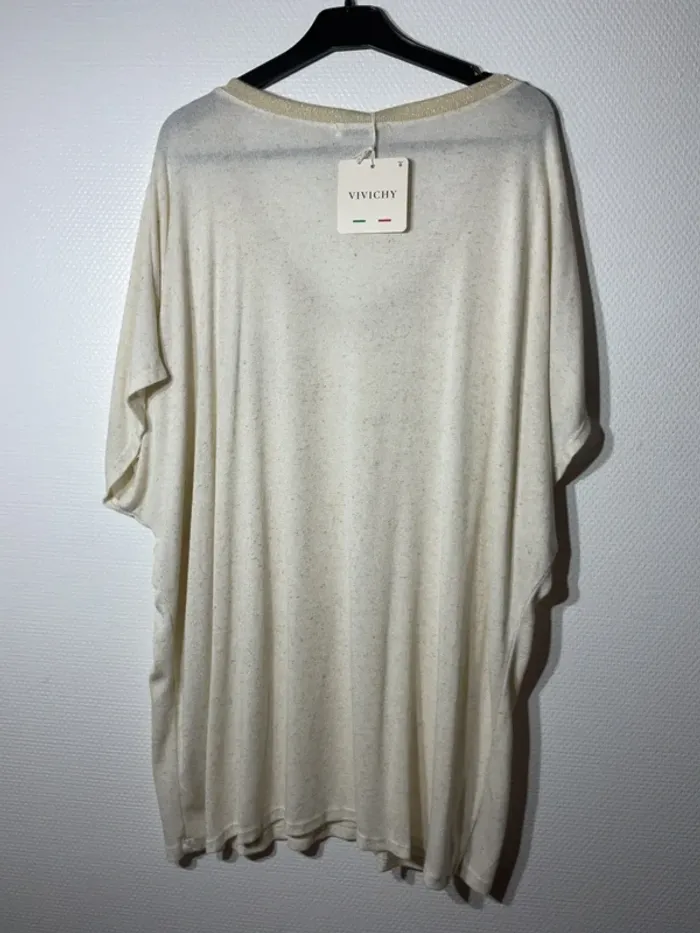 T-shirt « cœur » femme taille unique (40-48)- vivichy - neuf avec étiquette - photo numéro 3