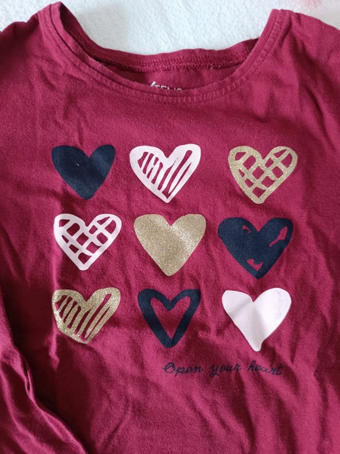 T-shirt coeurs manches longues - photo numéro 2