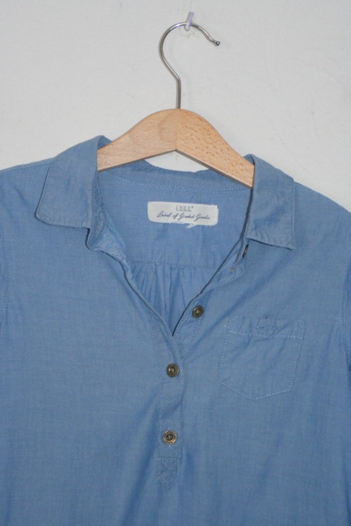 Robe chemise en jeans H&M 7/8 ans - photo numéro 2