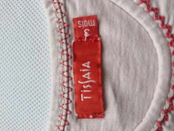 T-shirt manches longues fille 3 mois Tissaia Rose pâle Rose fuchsia - photo numéro 4