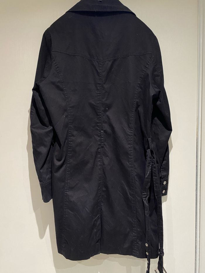 Trench noir, taille 44 pastille, menthe, coton - photo numéro 10