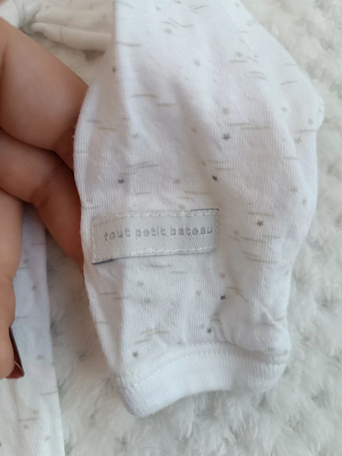 🔸Body blanc Petit Bateau 12 mois🔸 - photo numéro 5