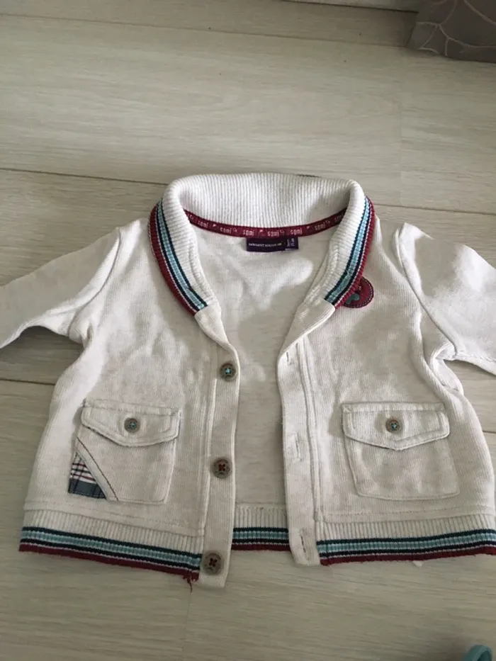 Ensemble pantalon + t-shirt manches longues + gilet 9 mois sergent major - photo numéro 9