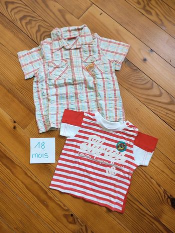 Lot tee shirt et chemise