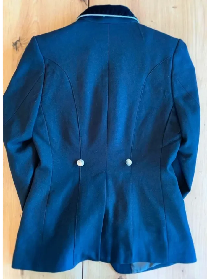 Veste  de Concours d’Équitation  Animo, Bleu  Marine, Taille  34 / XS,  Made in  Italy - photo numéro 2