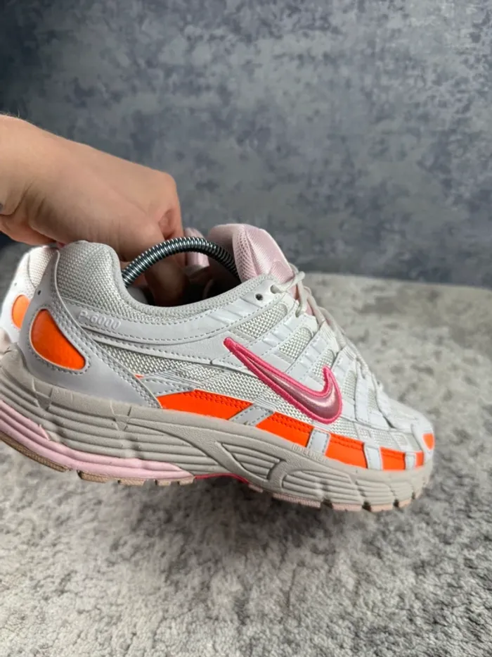 Nike P-6000 Running Digital Pink - White & Orange & Pink - photo numéro 14