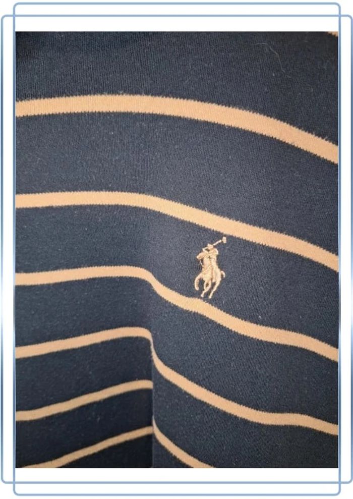 Polo Ralph lauren  noir et marron 100% coton- taille XXL - brodé (33) - photo numéro 3
