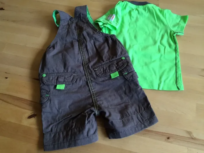 Ensemble T-shirt et salopette short Orchestra 6 mois - photo numéro 2