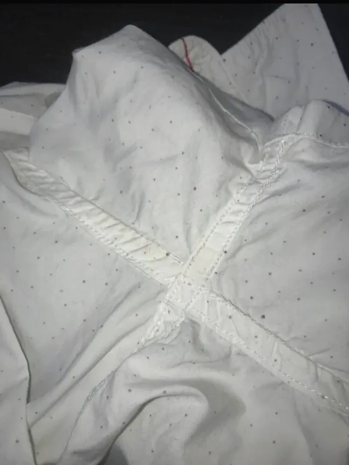 marque jules homme slim M chemise manches courtes Blanche avec points bleu et rouge - photo numéro 10