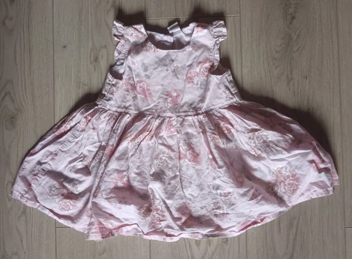 Robe fleurs rose h&m 9-12 mois