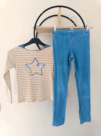 8 ans ensemble teeshirt Okaïdi et pantalon kiabi