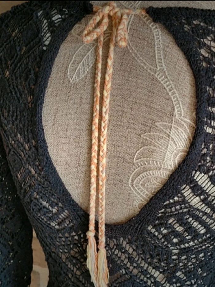 Pull en crochet noir dos ouvert La Redoute - photo numéro 10