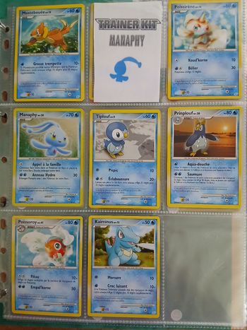 10 cartes Pokémon du Trainer Kit MANAPHY de 2008