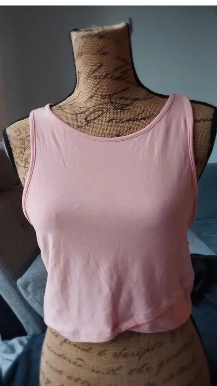 Débardeur rose taille xl  court ardene  basic - photo numéro 3