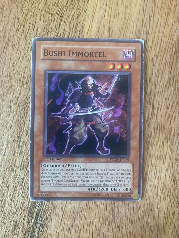 Carte Yu-Gi-Oh! Bushi immortel PTDN-FR029 1ère édition