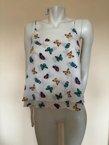 🦋 Débardeur blanc papillon Pimkie Taille S 🦋