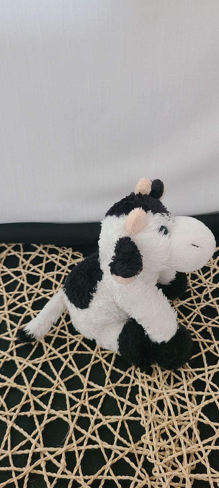 Peluche vache noire et blanche - photo numéro 4