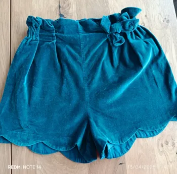 Short velours fille