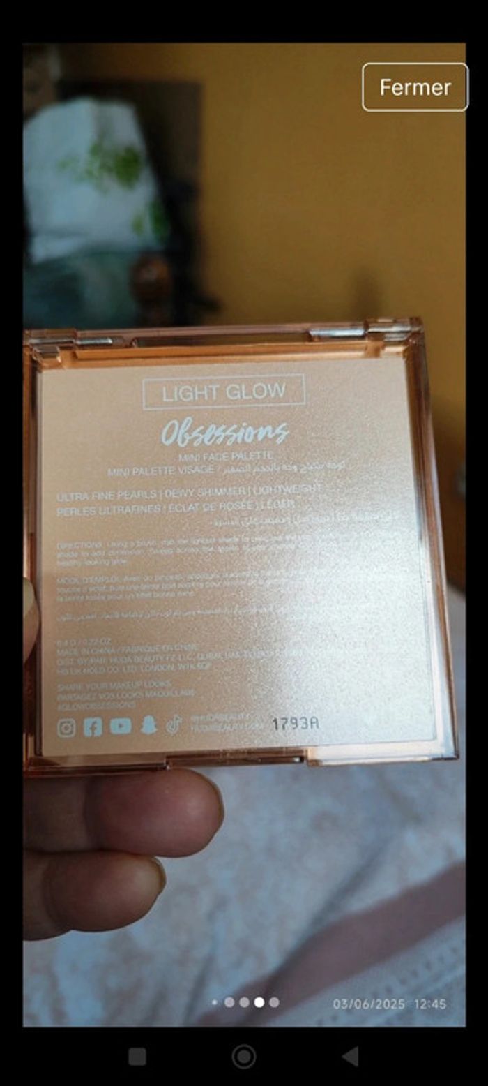 Huda Beauty Highlighter Obsessions Light Glow Mini Face Palette - photo numéro 7