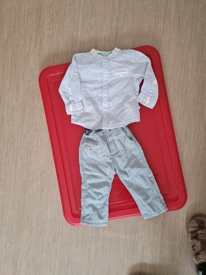 Ensemble pantalon léger 9 mois et chemise 9 mois
