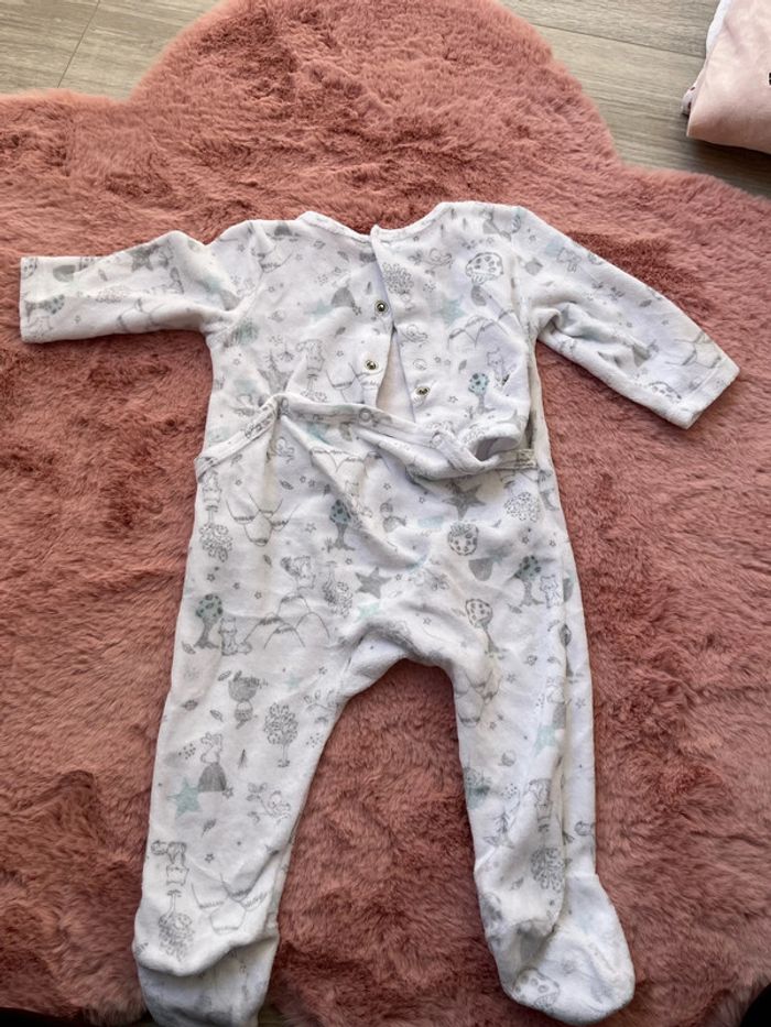 Pyjama velours fin 6 mois bébé mixte - photo numéro 5
