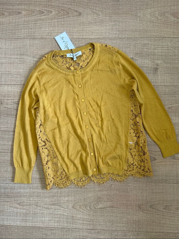 Cardigan jaune moutarde neuf Jus d’Orange taille 2 - photo numéro 7
