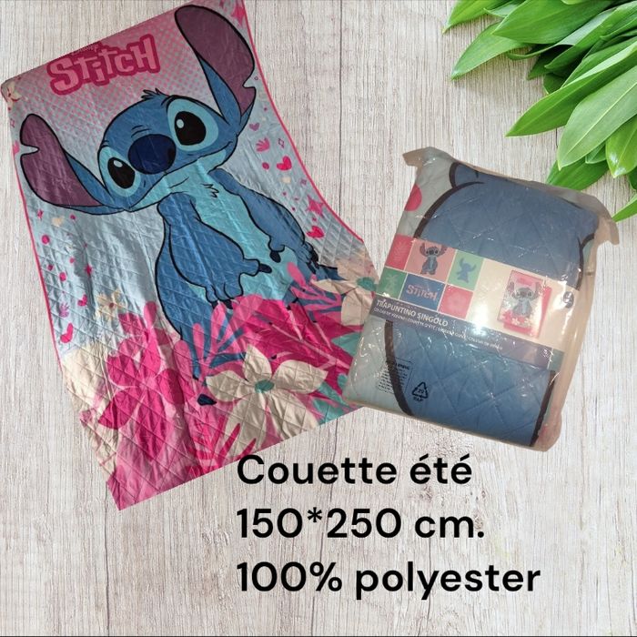 Couette été couvre lit stitch disney