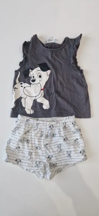 Ensemble ou pyjashort disney dalmatiens 3 ans